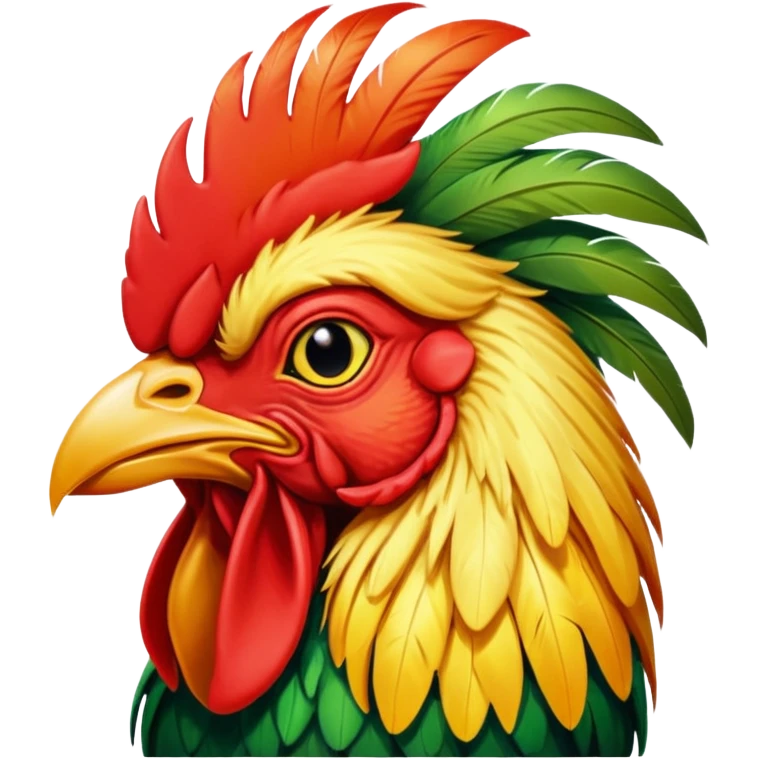 High resolution of A rooster emoji