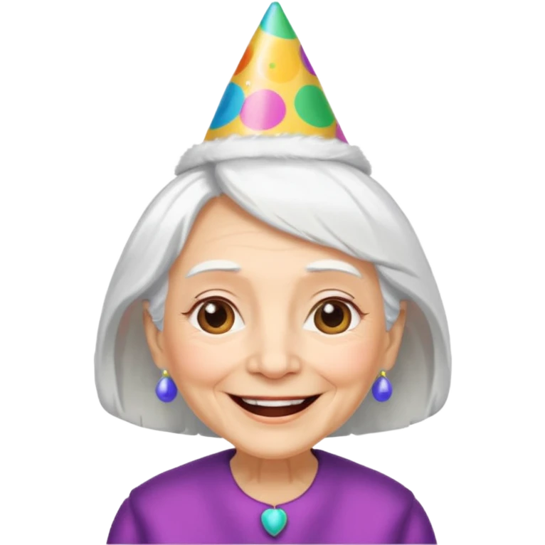 Old lady birthday emoji