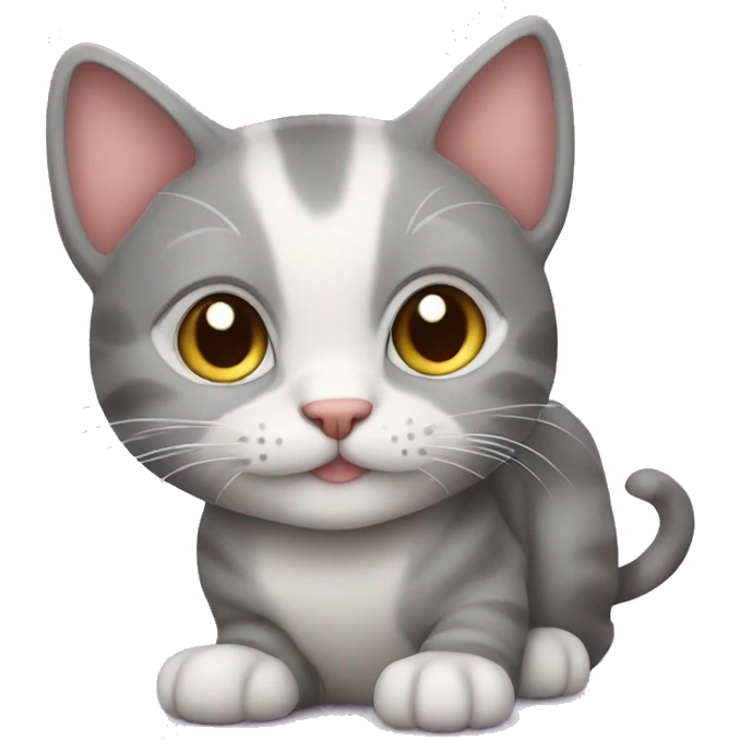 cute cat with mause emoji