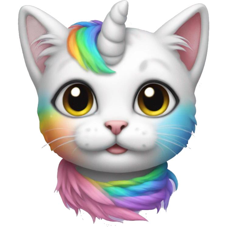 Rainbow kitten unicorn emoji