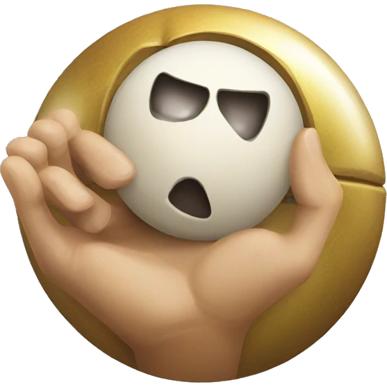 fortune ball with hands emoji