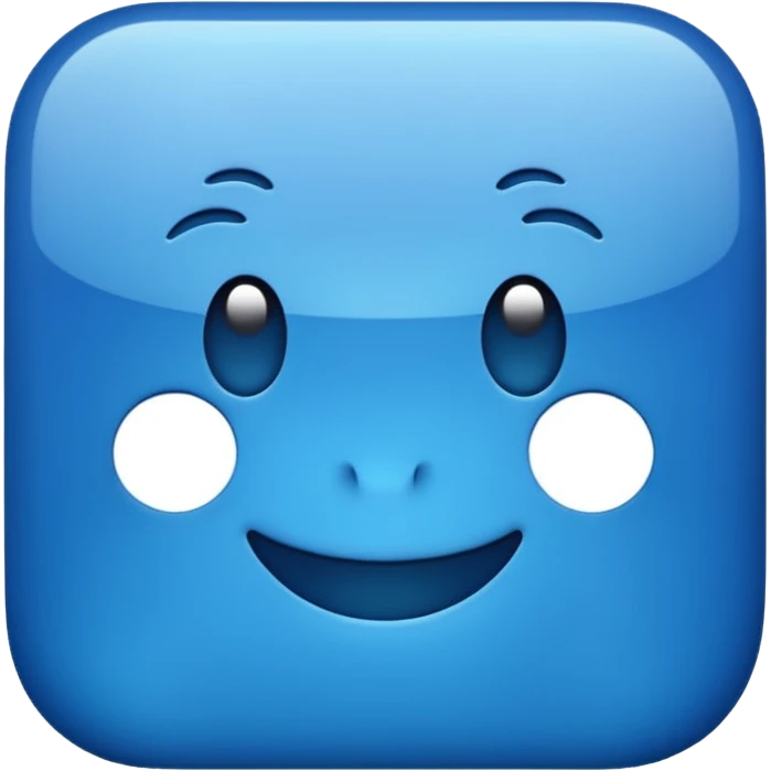 “Please create a square blue emoji and keep the ‘KR’ text unchanged.” emoji