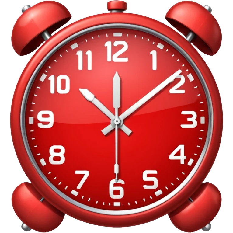 Red clock with "RED" written in the center. emoji