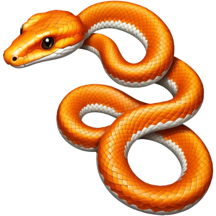 white and orange Boa Snake emoji