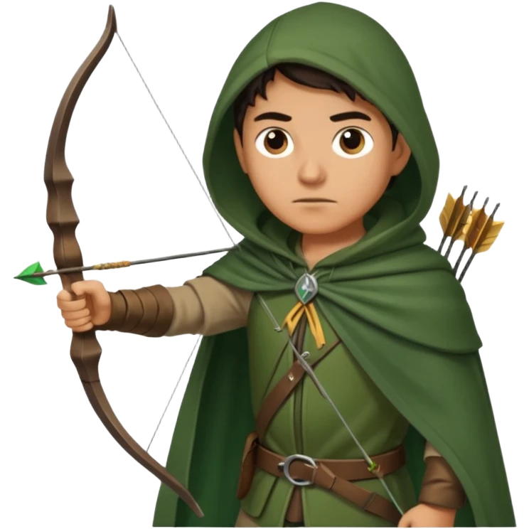 The classic hunter image with bow and arrow emoji