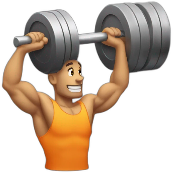 lifting a dumbell emoji