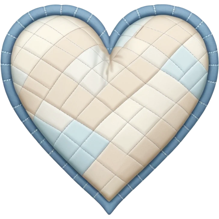 white heart with a patchwork pattern emoji