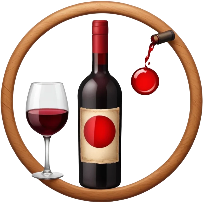 I want an emoji that describes that no drinks allowed but with wine emoji