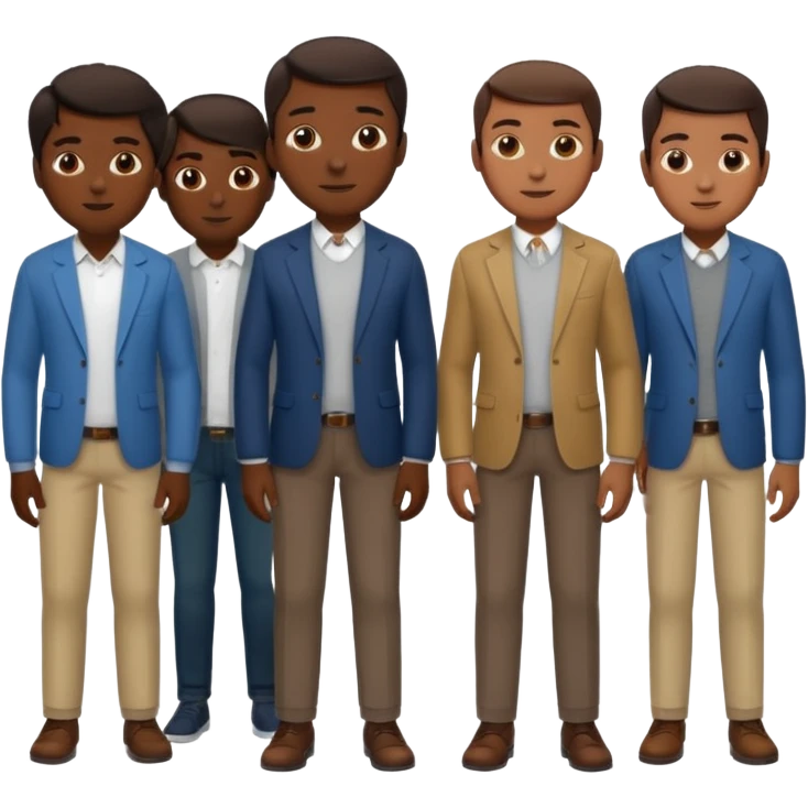 group men wearing  smart casual emoji