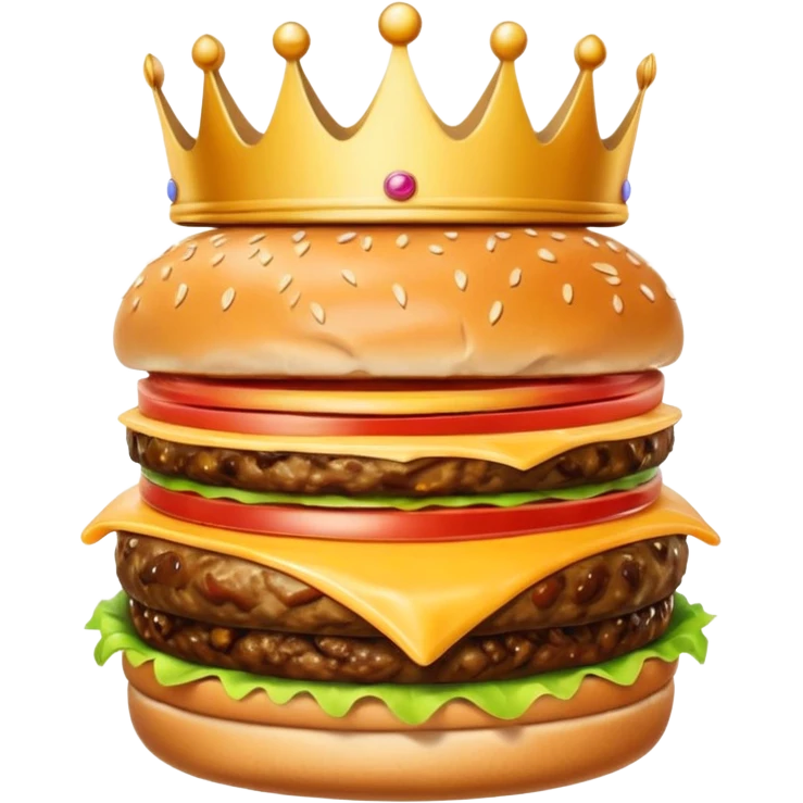burger with crown emoji
