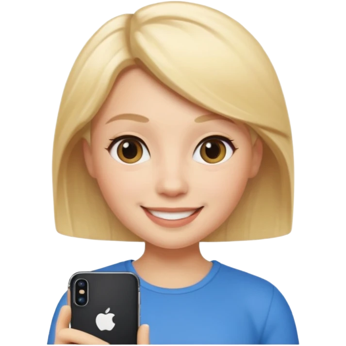 blonde giirl memoji iphone emoji