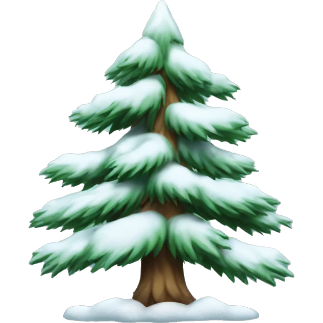 Pine Tree with snow emoji