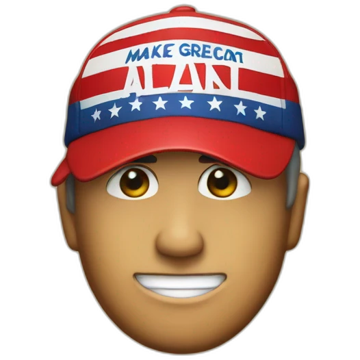Face wearing a red 'Make America Great Again' cap emoji