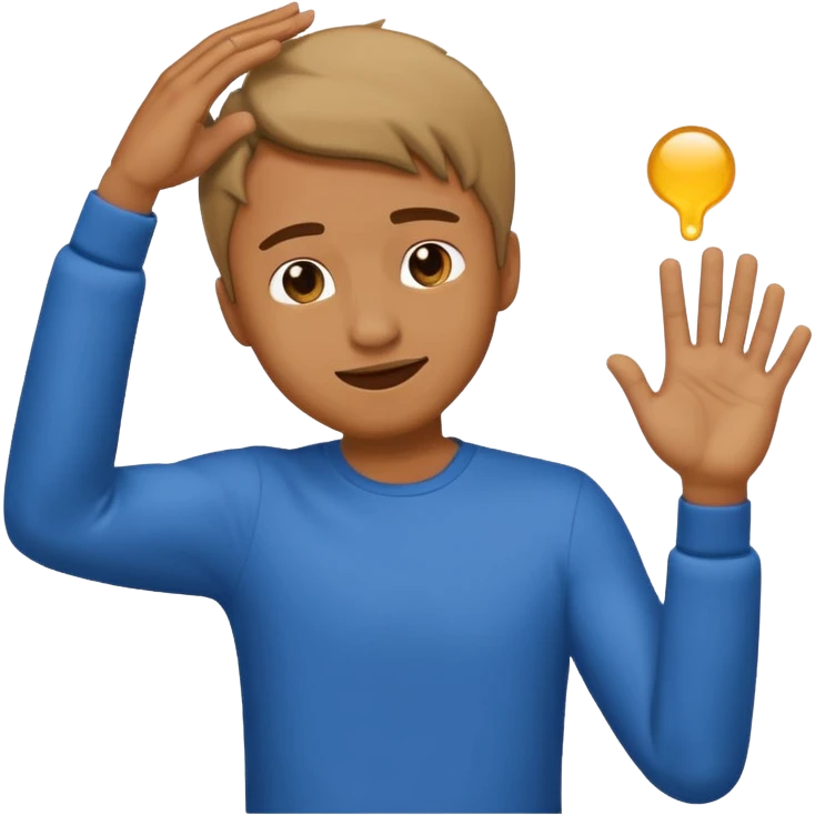 Un gars qui fait un dab. Mais avec le style des emojis apple emoji