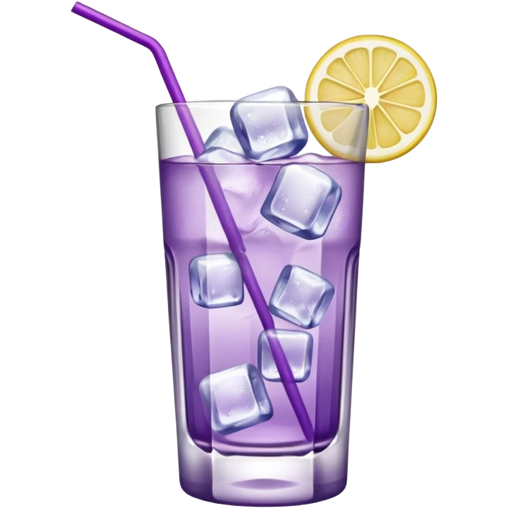 Cocktail light purple with high glass emoji