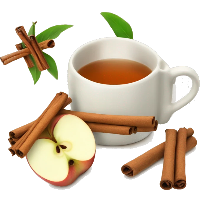 tea with apple and cinnamon sticks emoji