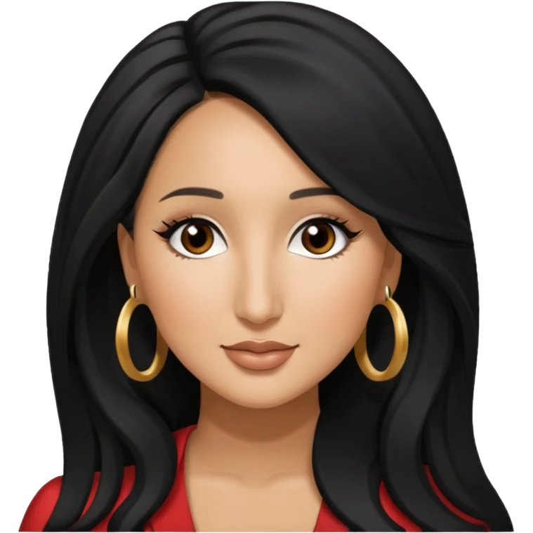 Adrienne Bailon with long hair emoji