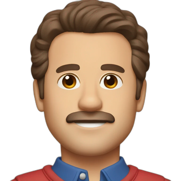 Ted lasso head brown hair emoji