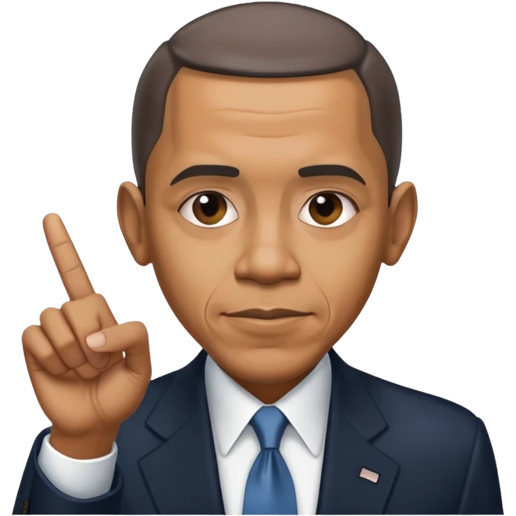 Obama flipping someone off ￼ emoji