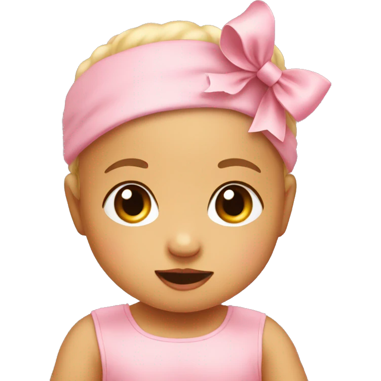 Bow on a baby emoji