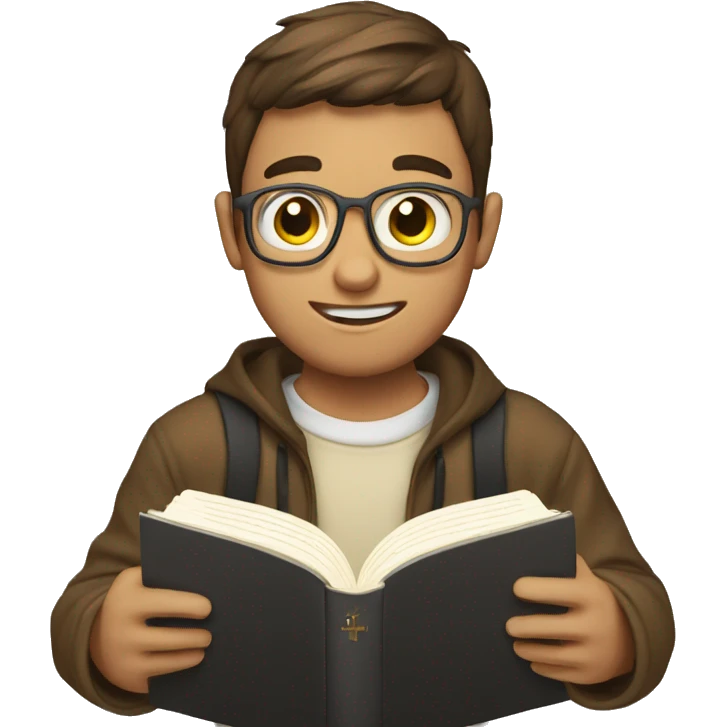 Student reading Bible emoji