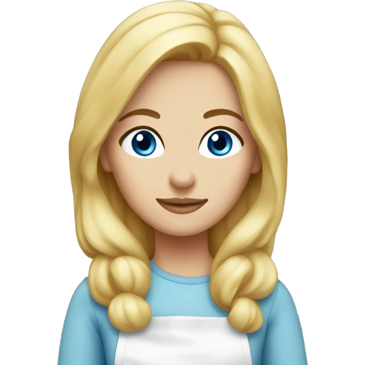 Pretty Female Baker blue eyes blonde hair emoji