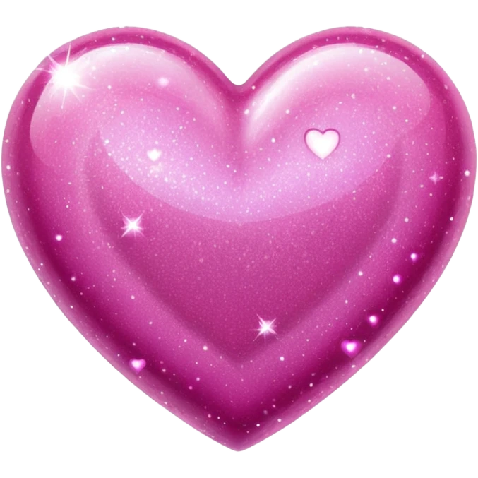glitter pink heart emoji
