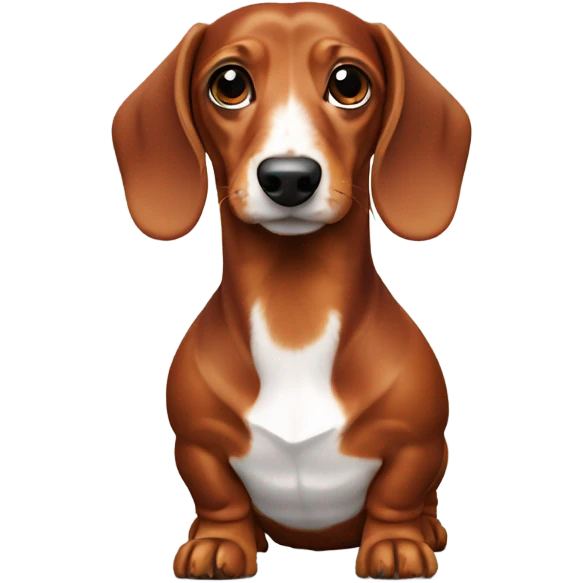 Dachshund red with white patch emoji