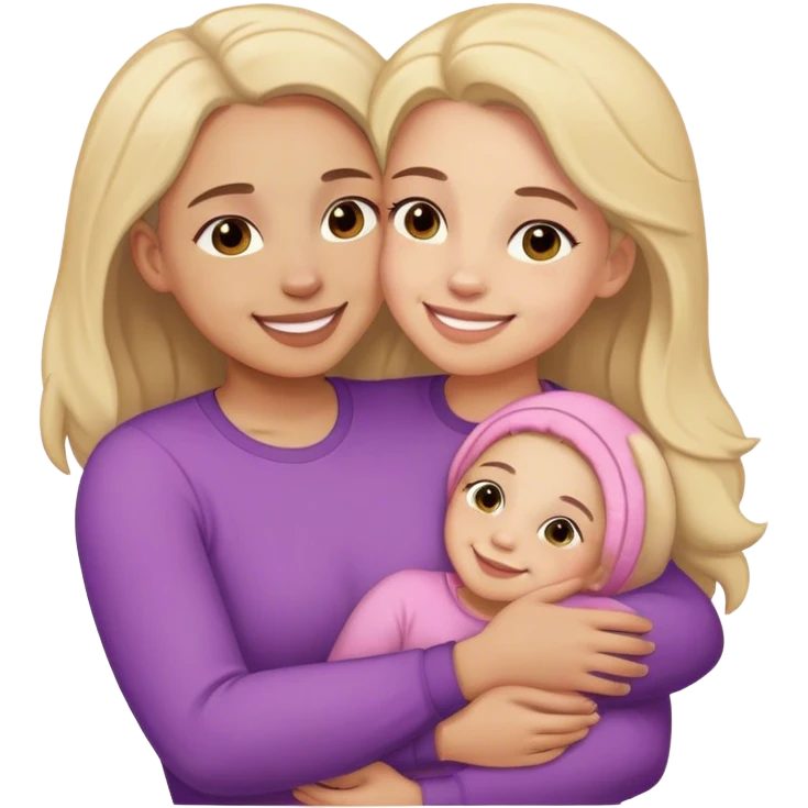 cuddling with my niece  emoji