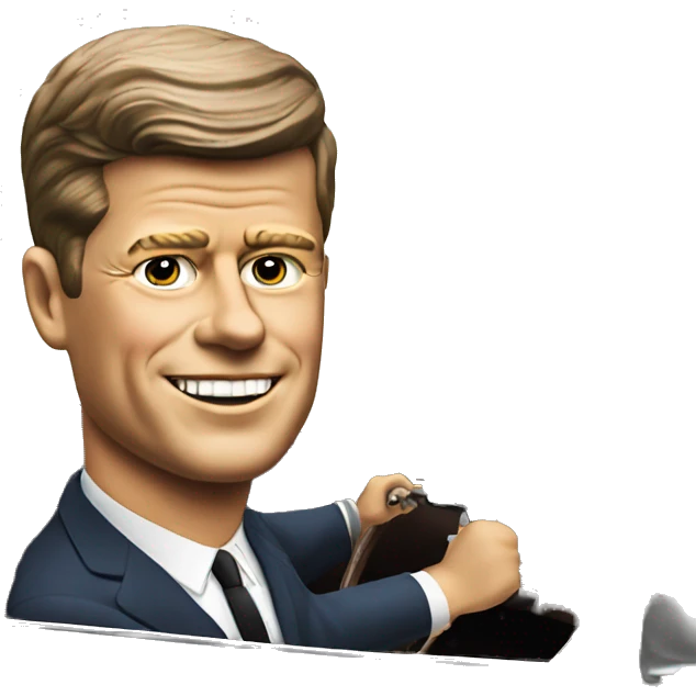JFK in a 1960s convertible  emoji