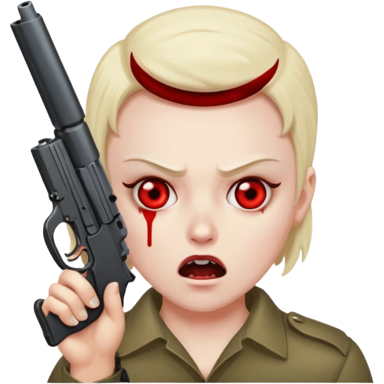 gun to head moaning face emoji
