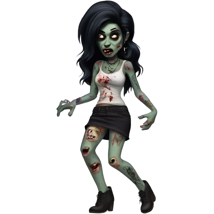 amy winehouse zombie dancing with tattoos emoji