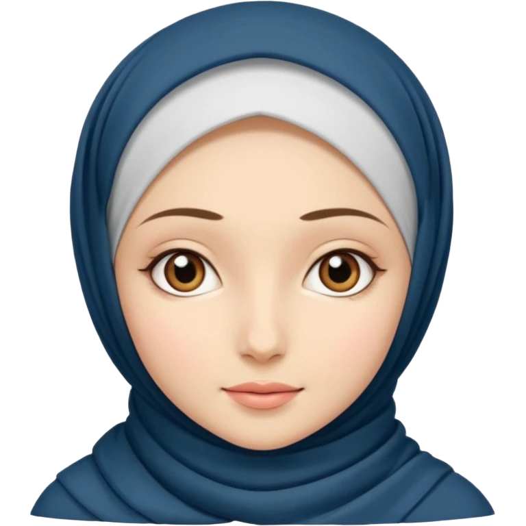 crée moi une jeune fille très belle avec le voile musulaman emoji