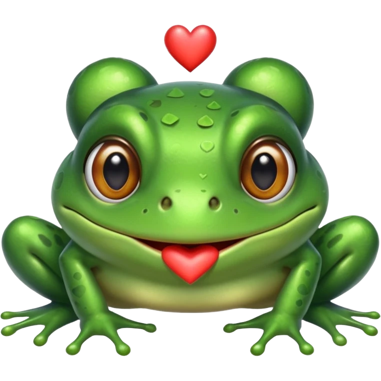 Sapo con ojos de corazón  emoji