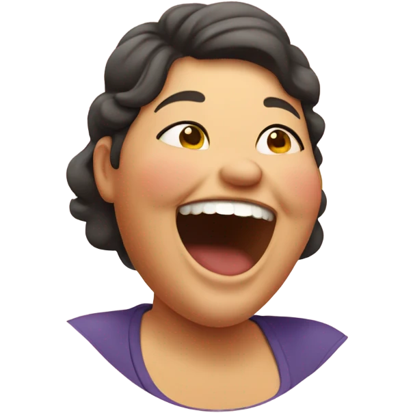 fat woman laughing emoji