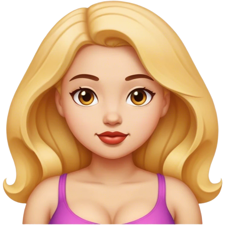 Girl with prominent curves emoji