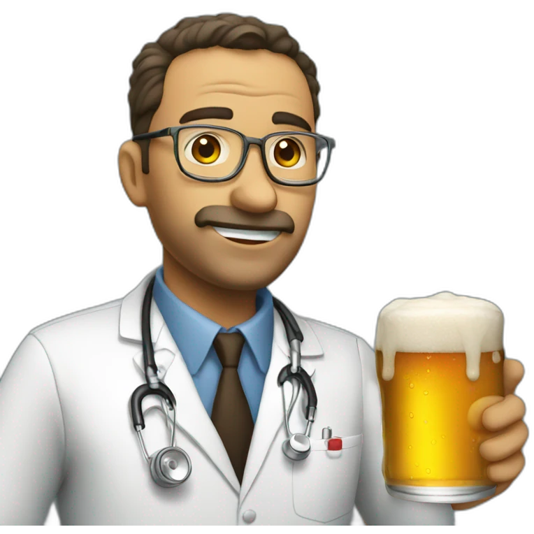 Dr drinking beer not a raper emoji