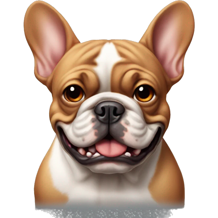 The world's meanest red French bulldog emoji
