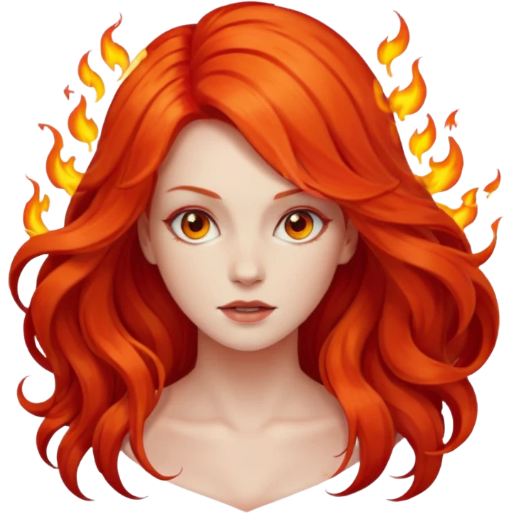 fire hair emoji