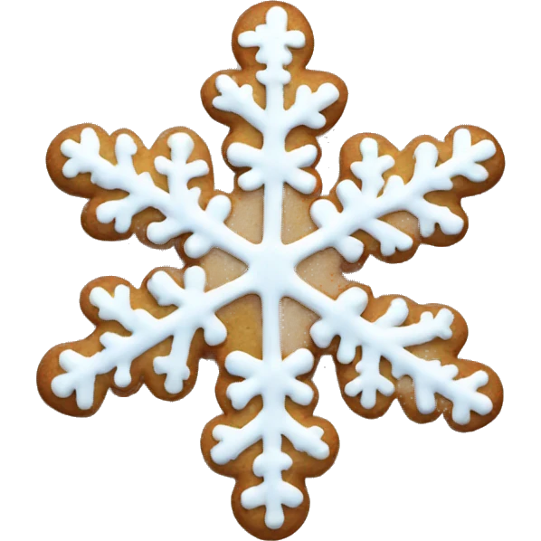 Christmas cookie snowflake shape  emoji
