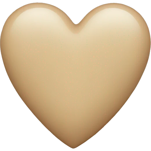 Beige heart emoji