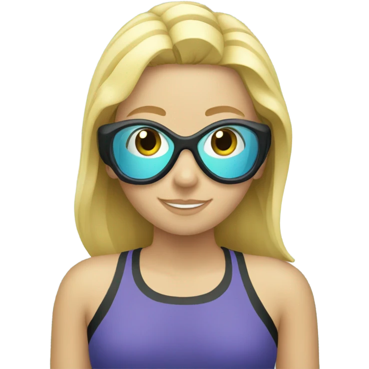 Blond girl snorkeling emoji