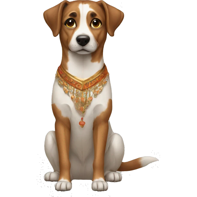 Dog wearing gulf traditional clothing  emoji