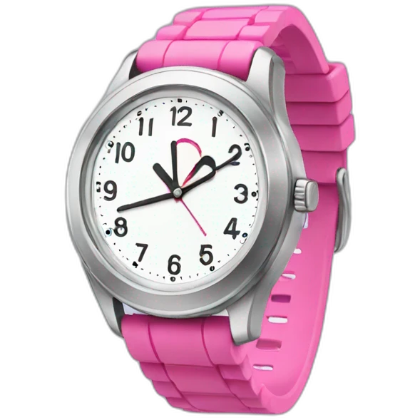 pink watch emoji