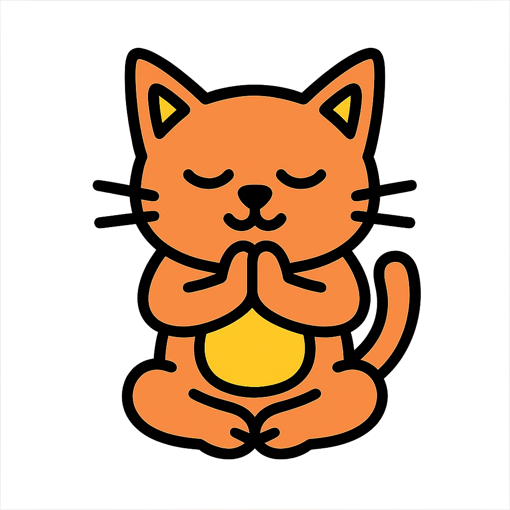 cat in a prayer pose emoji