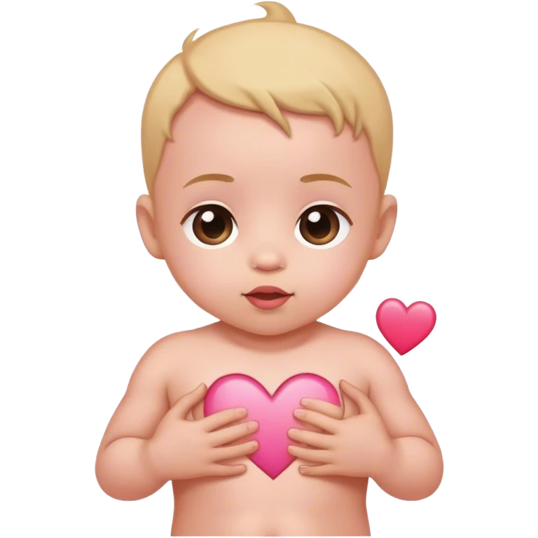 Baby with heart’s pink  emoji