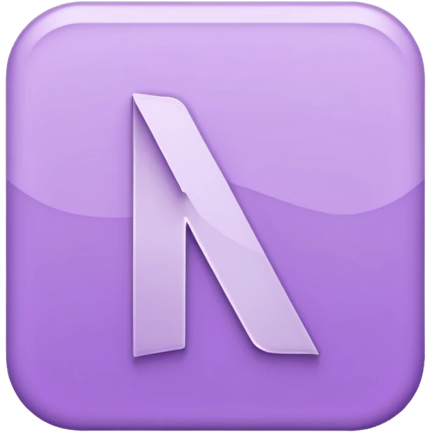 Netflix aesthetic "N" logo in pastel purple emoji