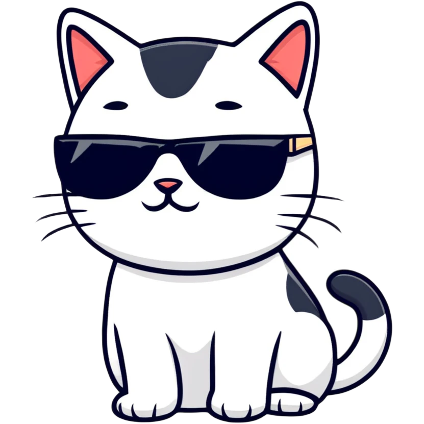 Cat with sunglasses emoji