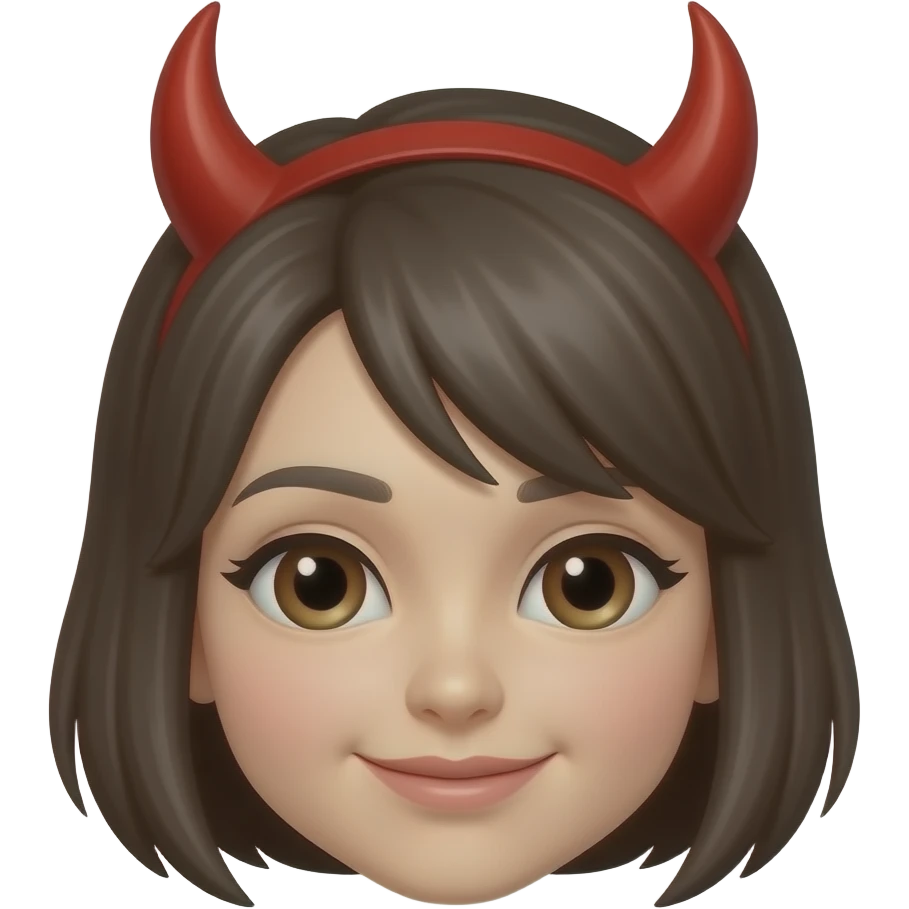 Diabo+ laço de cabelo emoji