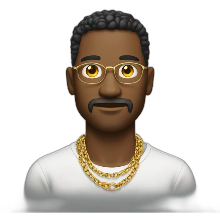 Cool man with jwellery  emoji